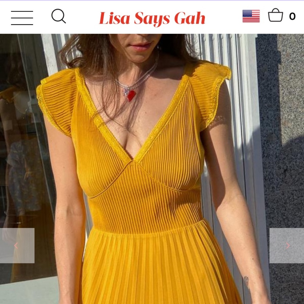 Lisa Says Gah Anoki Dress - Saffron